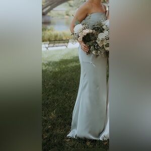 Azazie green bridesmaid dress
